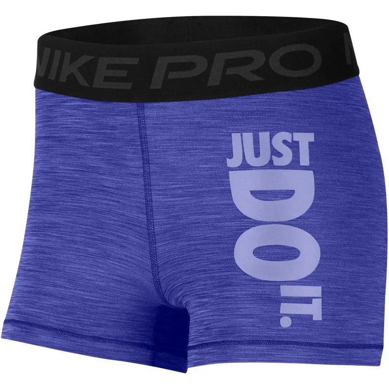 Nike Womens Pro Dri-fit Just Do It Shorts, Size Medium