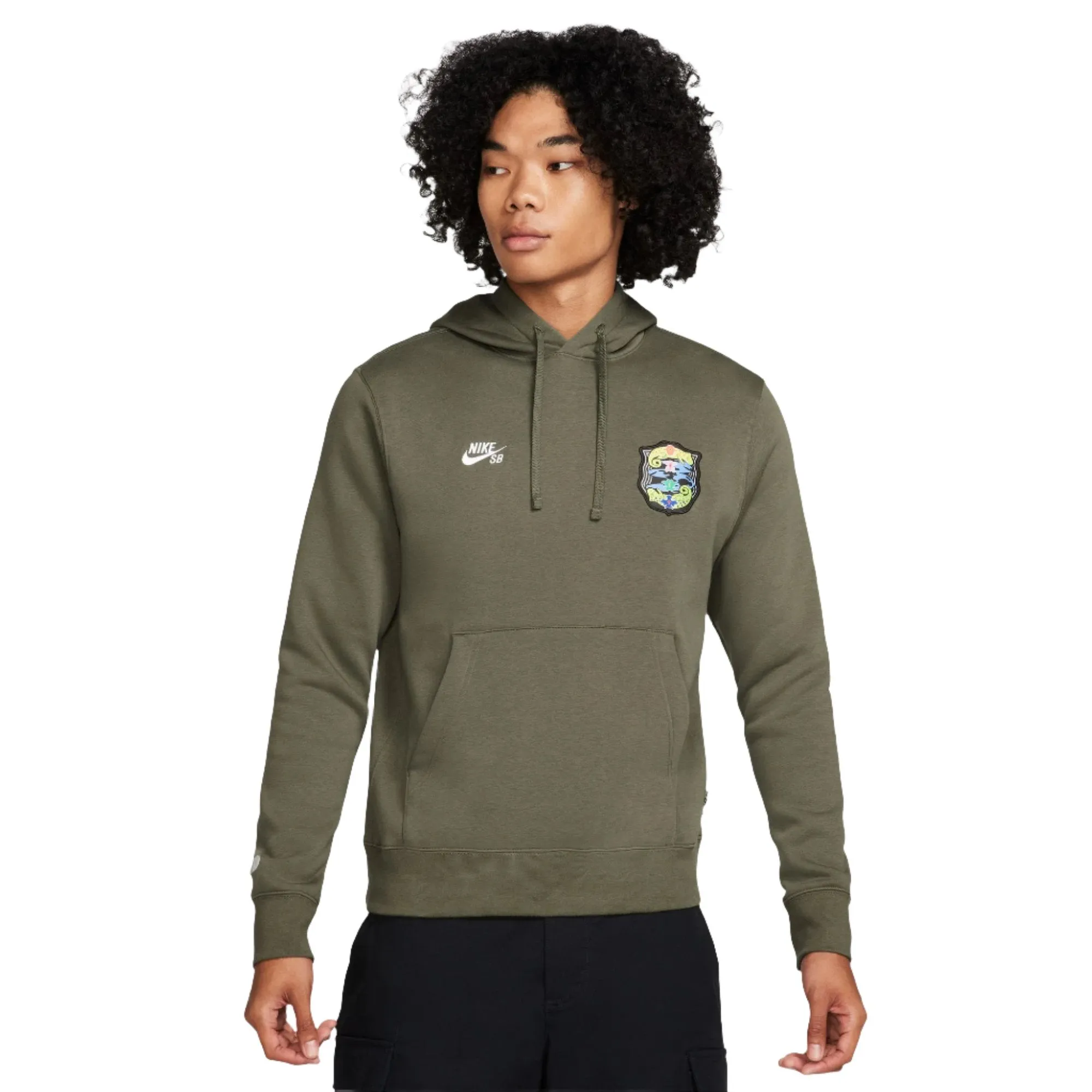 OLYMPIC HOODIE MEDIUM OLIVE / WHITE