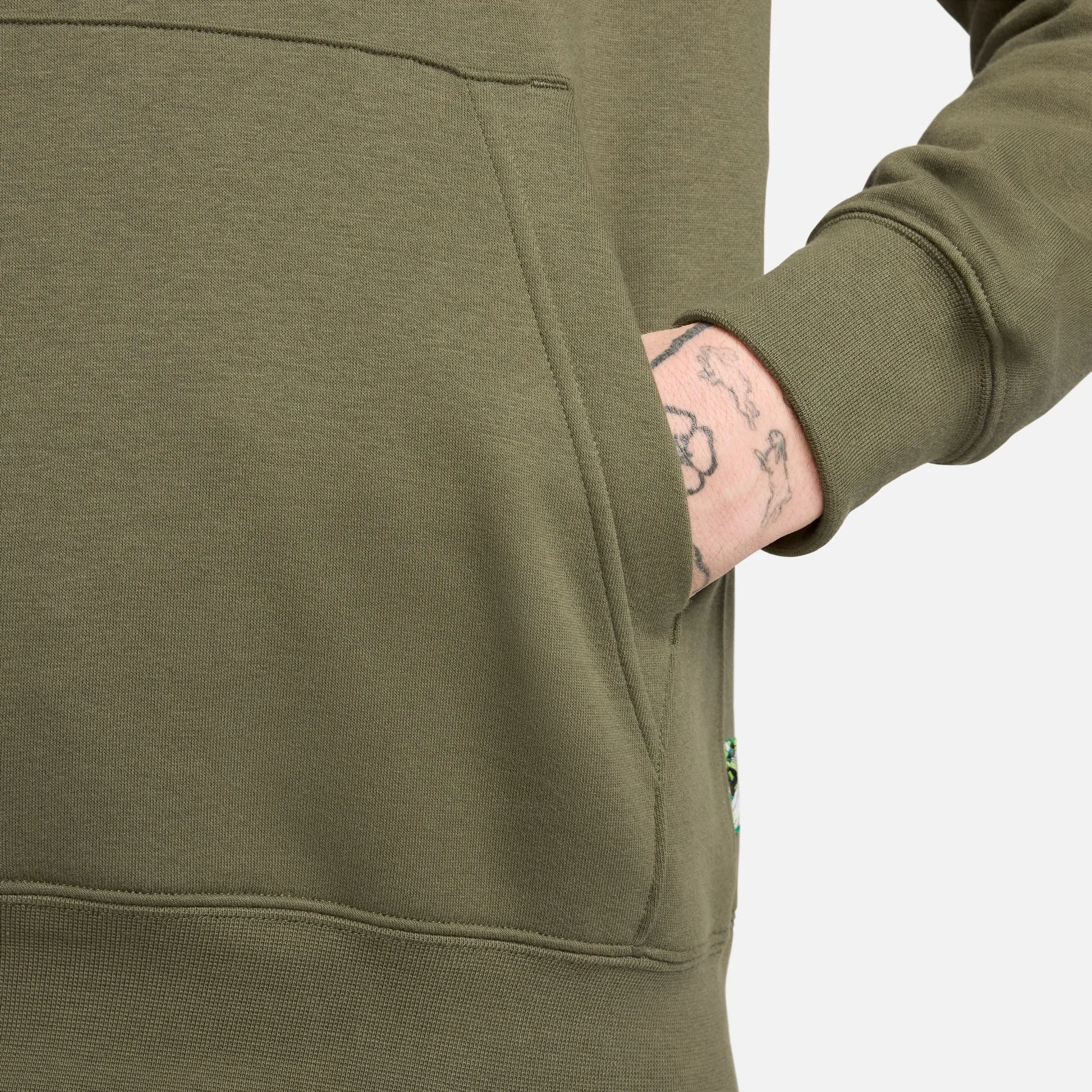 OLYMPIC HOODIE MEDIUM OLIVE / WHITE