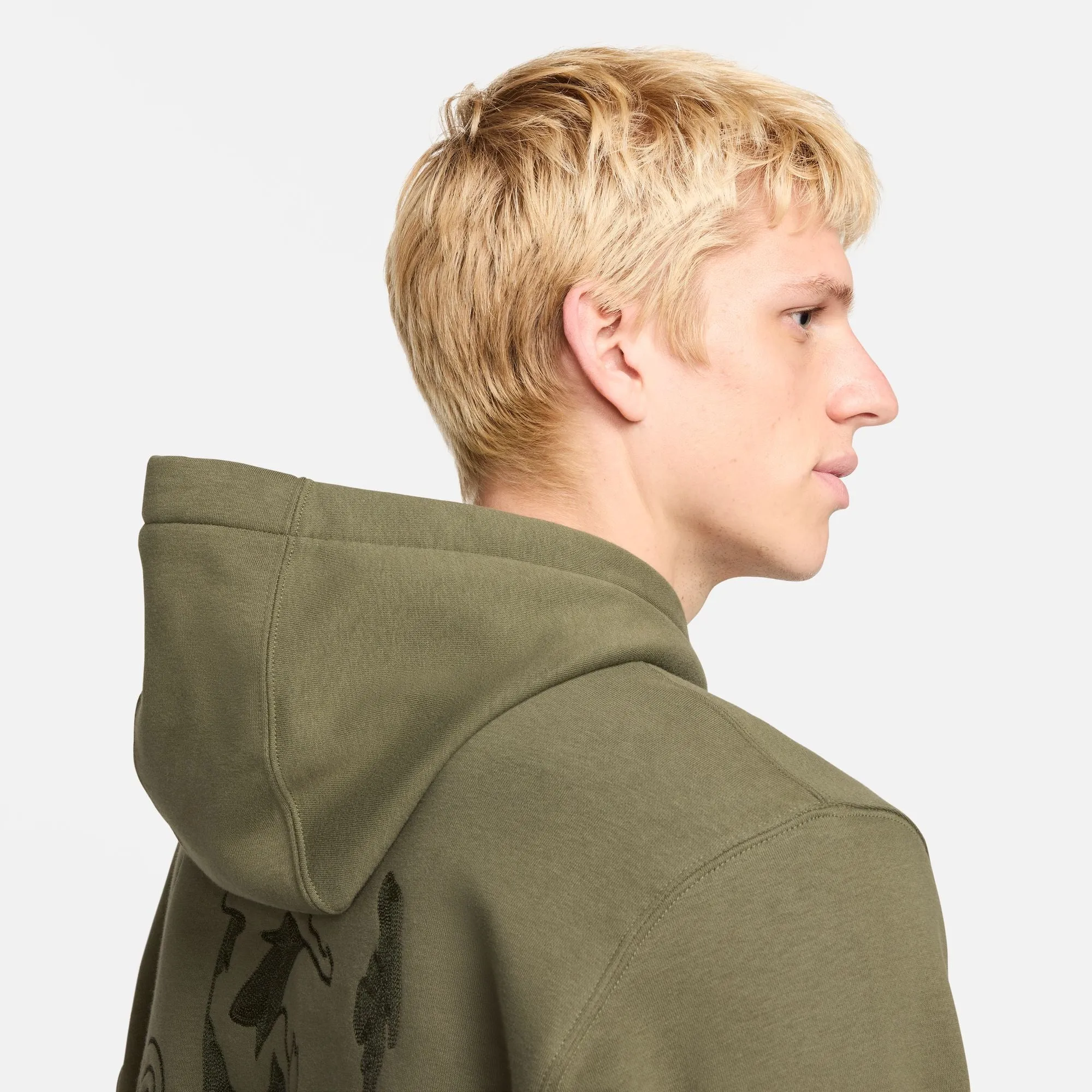 OLYMPIC HOODIE MEDIUM OLIVE / WHITE