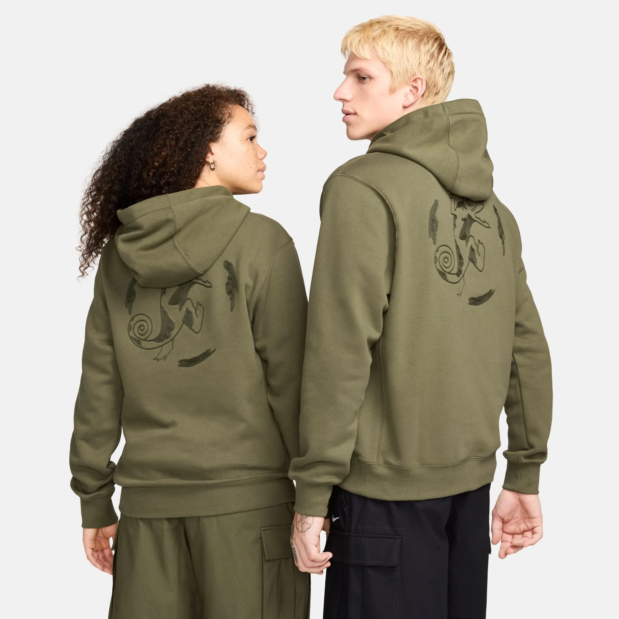 OLYMPIC HOODIE MEDIUM OLIVE / WHITE