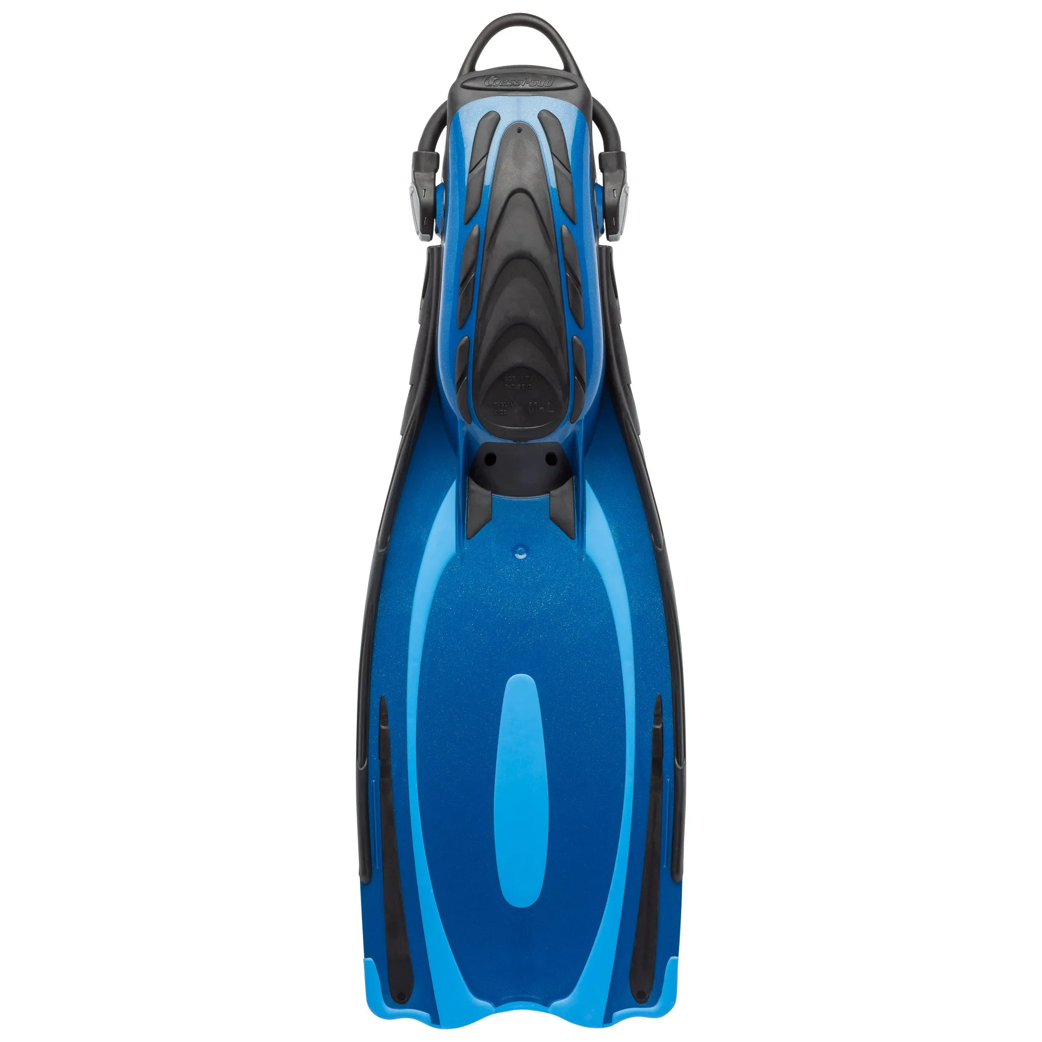 Open Box Cressi Reaction EBS Open Heel Dive Fins - Blue / Azure, Size: X-Small/Small