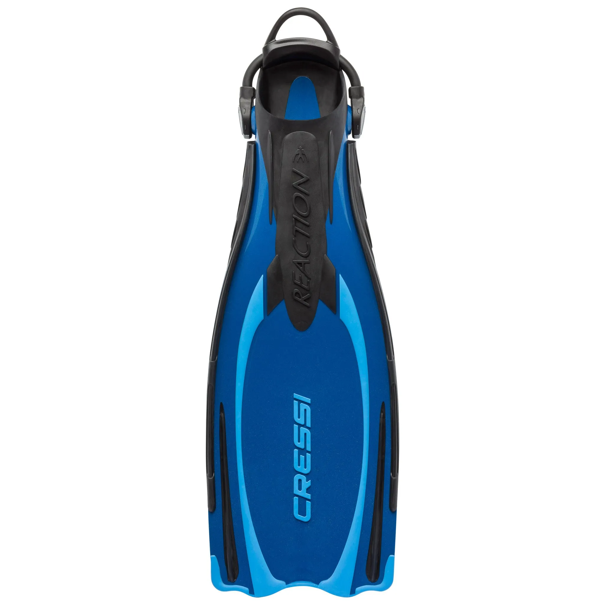 Open Box Cressi Reaction EBS Open Heel Dive Fins - Blue / Azure, Size: X-Small/Small