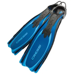 Open Box Cressi Reaction EBS Open Heel Dive Fins - Blue / Azure, Size: X-Small/Small