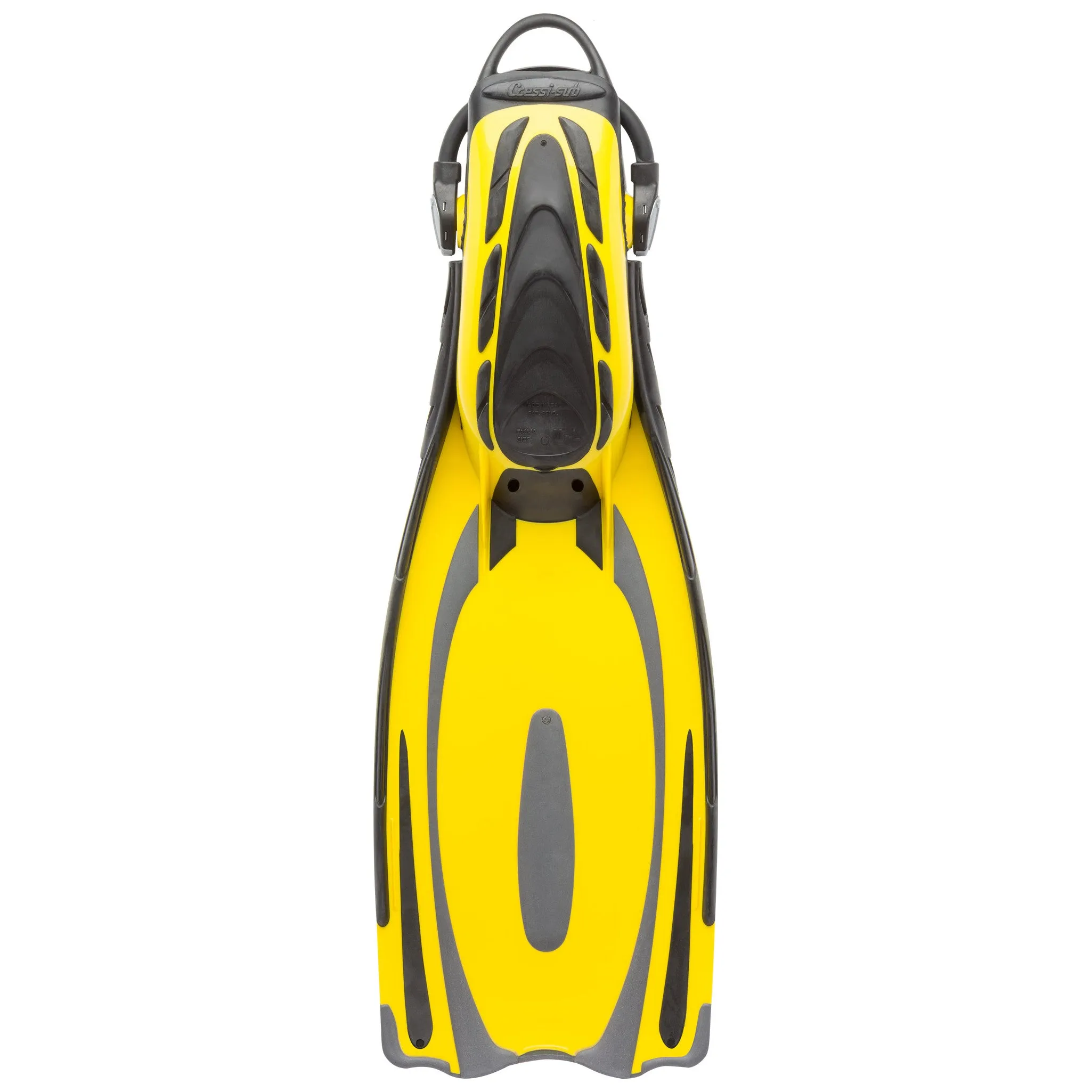 Open Box Cressi Reaction EBS Open Heel Dive Fins - Yellow / Silver, Size: Large/X-Large