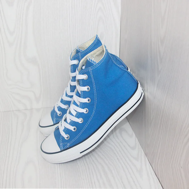 Original Converse all star shoes Sky blue high unisex sneakers canvas shoes for unisex High Skateboarding Shoes