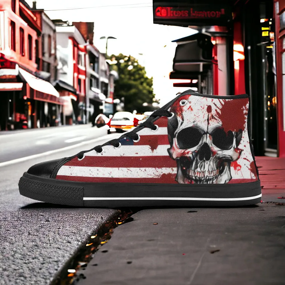 Patriotic Flag Skull Women