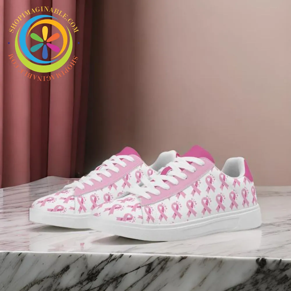 Pink Cancer Awareness Unisex Skateboard Shoes