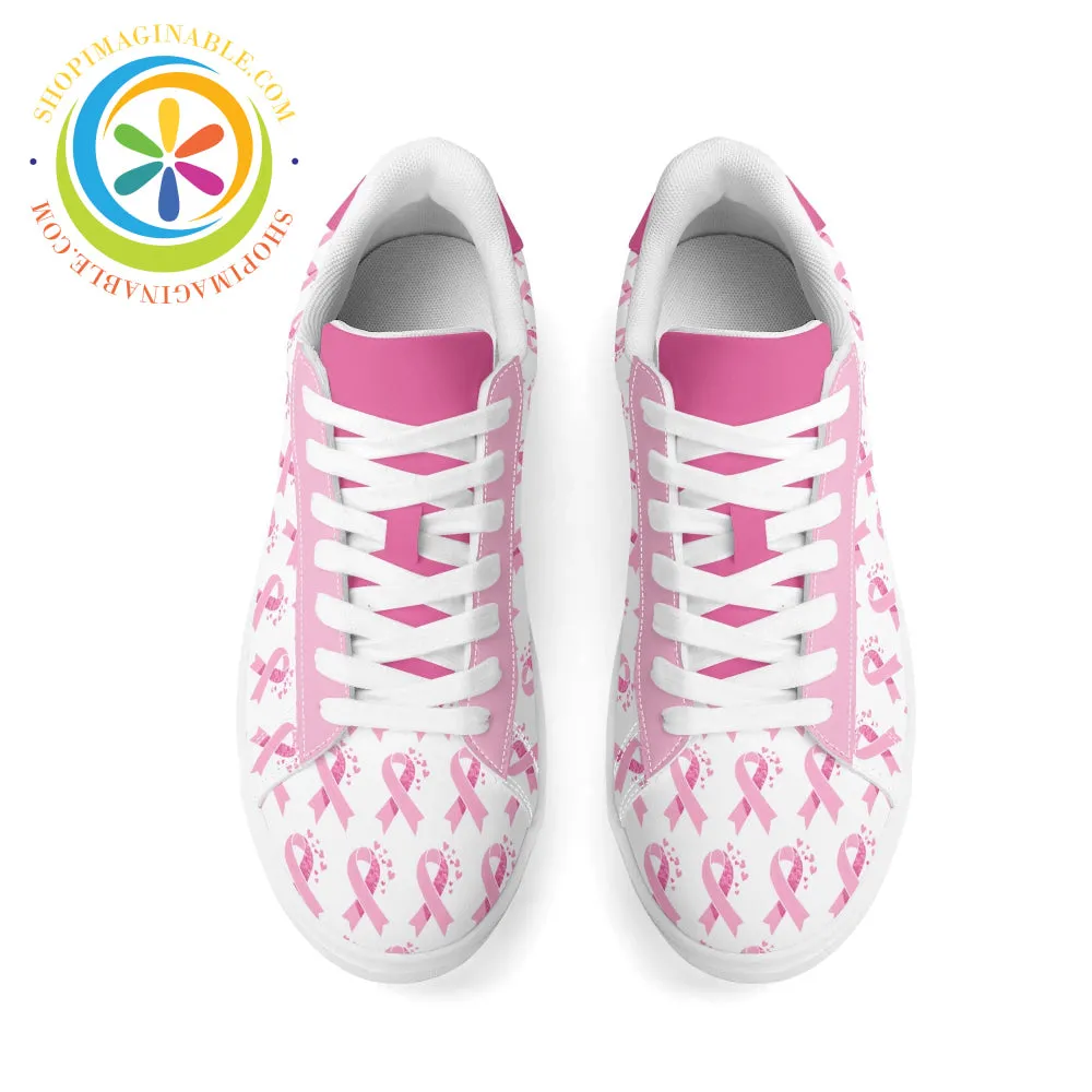 Pink Cancer Awareness Unisex Skateboard Shoes