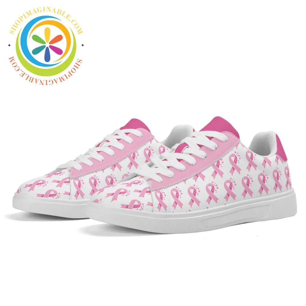 Pink Cancer Awareness Unisex Skateboard Shoes