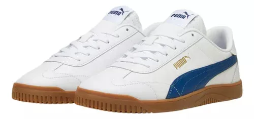 PUMA MEN'S CLUB 5V5 WHITE/ROYAL SNEAKER SHOES