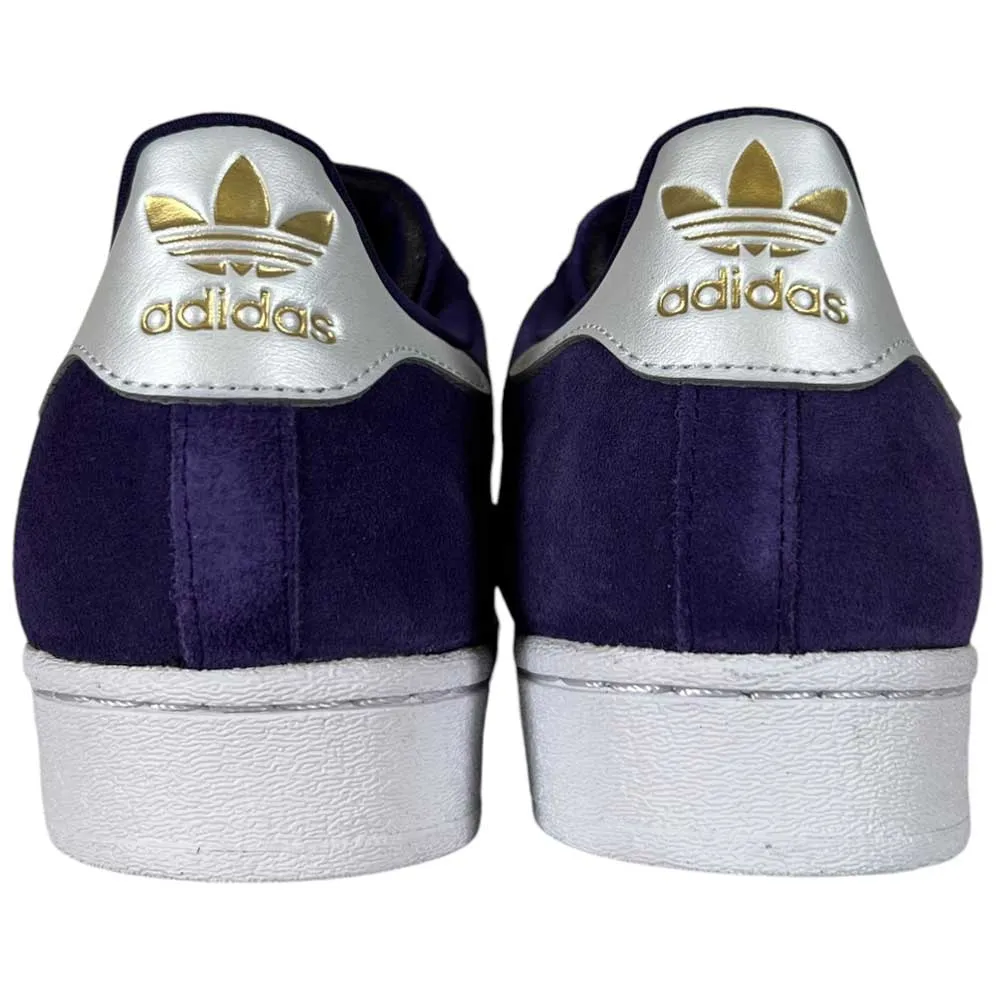 Purple Zero Gold Superstar ADV Adidas Skateboarding Suede Shoes Reflective Badging