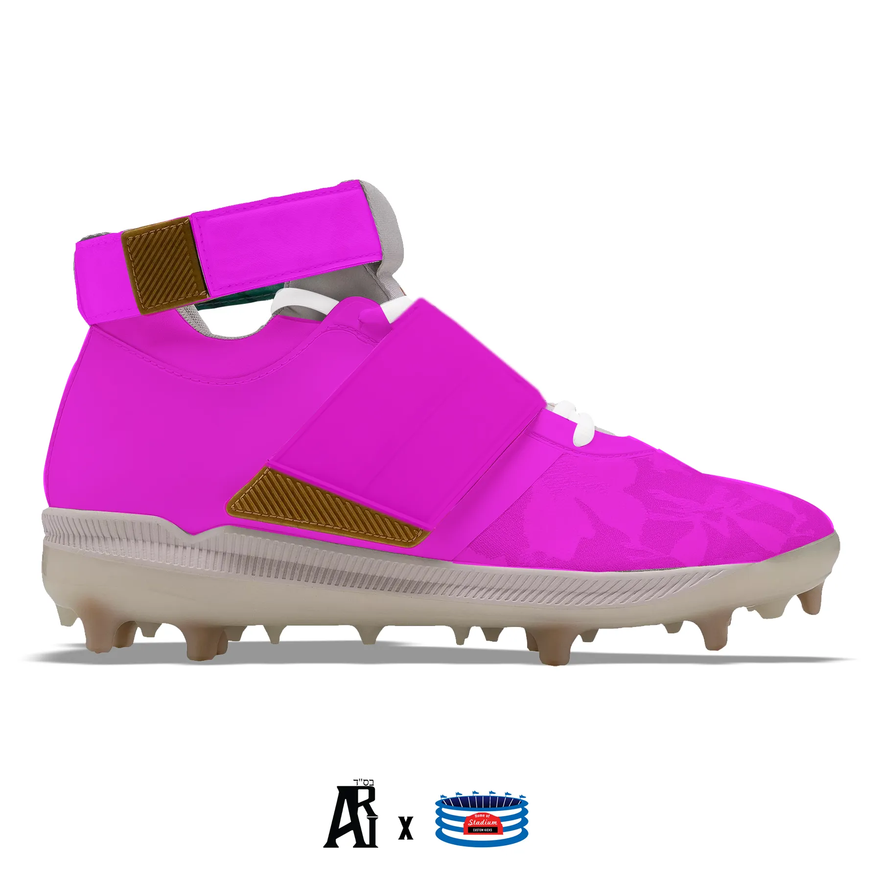 "Pink" New Balance Lindor 1 TPU Baseball Cleats by Stadium Custom Kicks