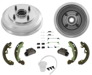 Rear Drums Wheel Bearings Brake Shoes and Hardware for Ford Focus 00-08 7pc Kit