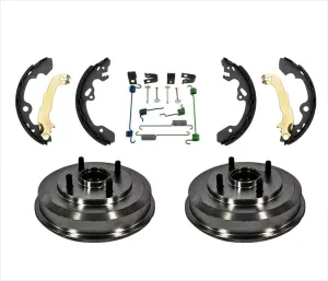 Rear Drums Wheel Bearings Brake Shoes and Hardware for Ford Focus 00-08