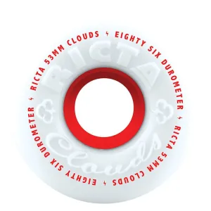 Ricta 53mm 86a Clouds Red Skateboard Wheels 4pk