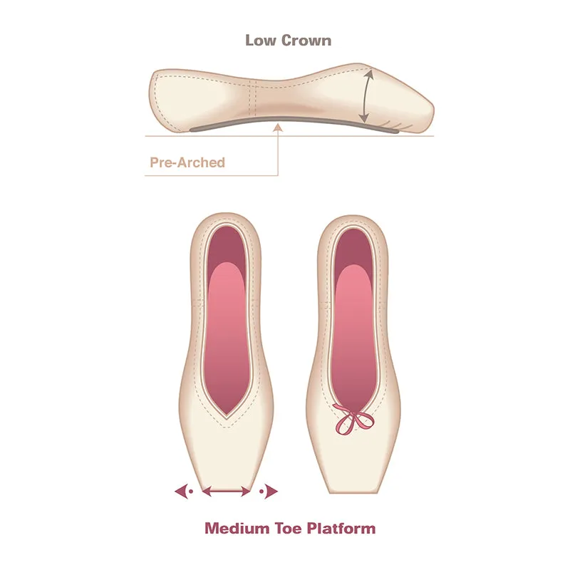 Russian Pointe Sapfir V-Cut Pointe Shoes - Flexible Medium Shank