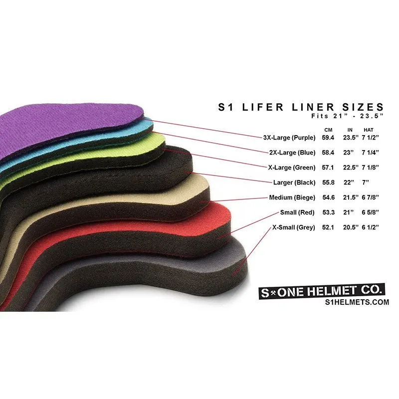 S1 Helmet Co. LIFER HELMET SIZING LINER