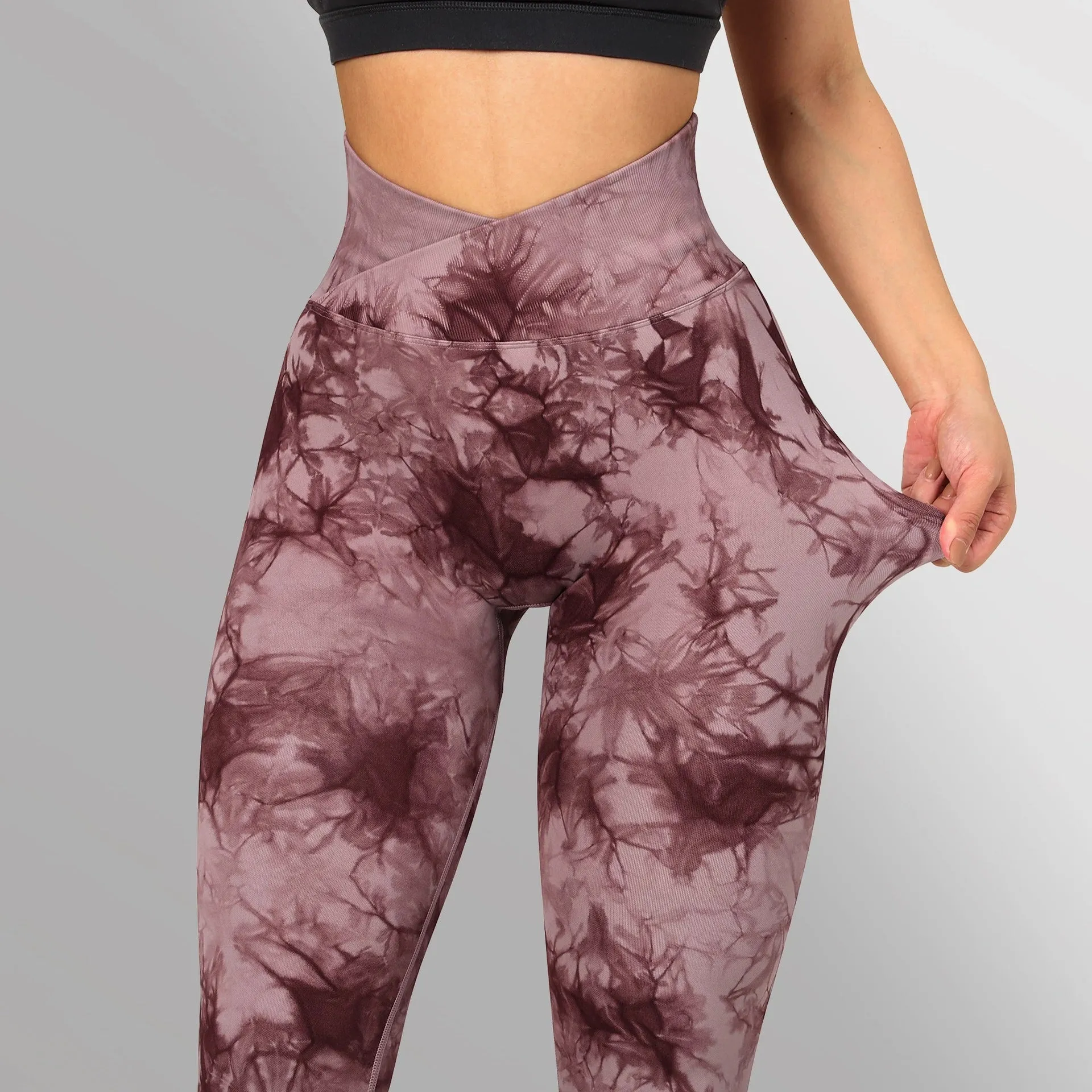 Seamless Tie Dye Leggings Women Yoga Pants Fitness Running Gym Tights | Brodtica.com