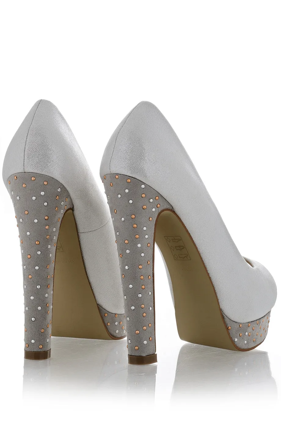 SERENITY Metallic Silver Peep Toe