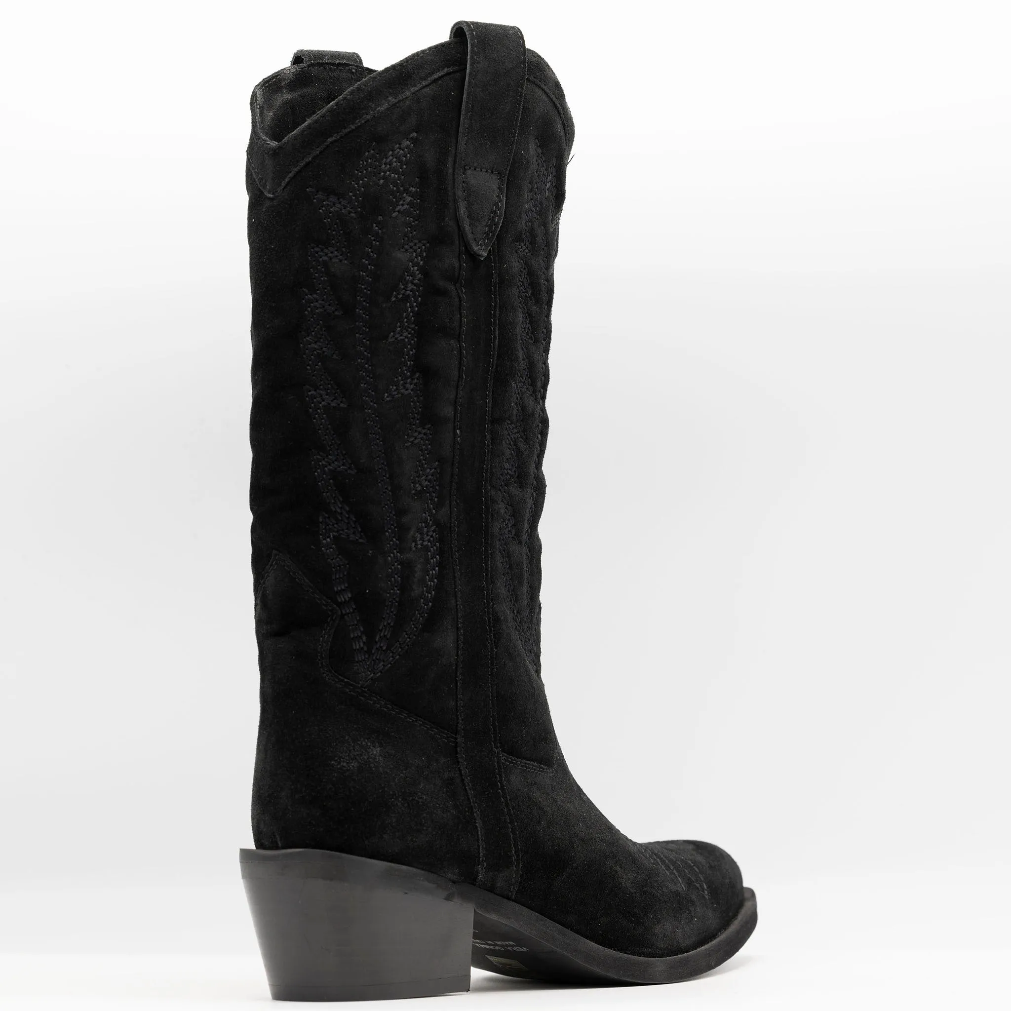 Siena Boots in Black Suede