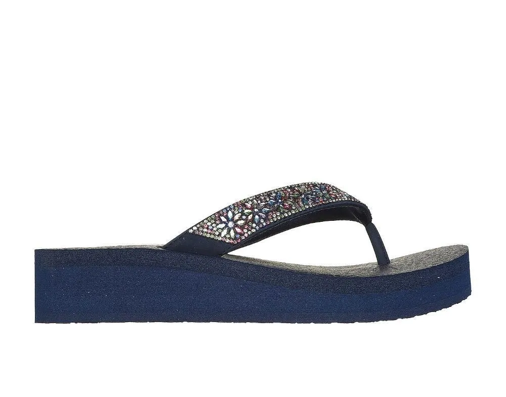 'Skechers' Women's Vinyasa-Wild Daisies Sandal - Navy / Multi