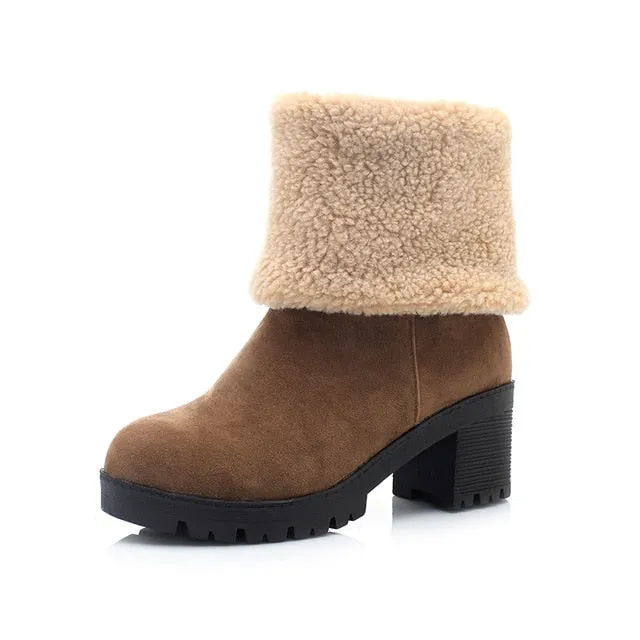 Snow Boots Keep Warm Fur Ankle Boots