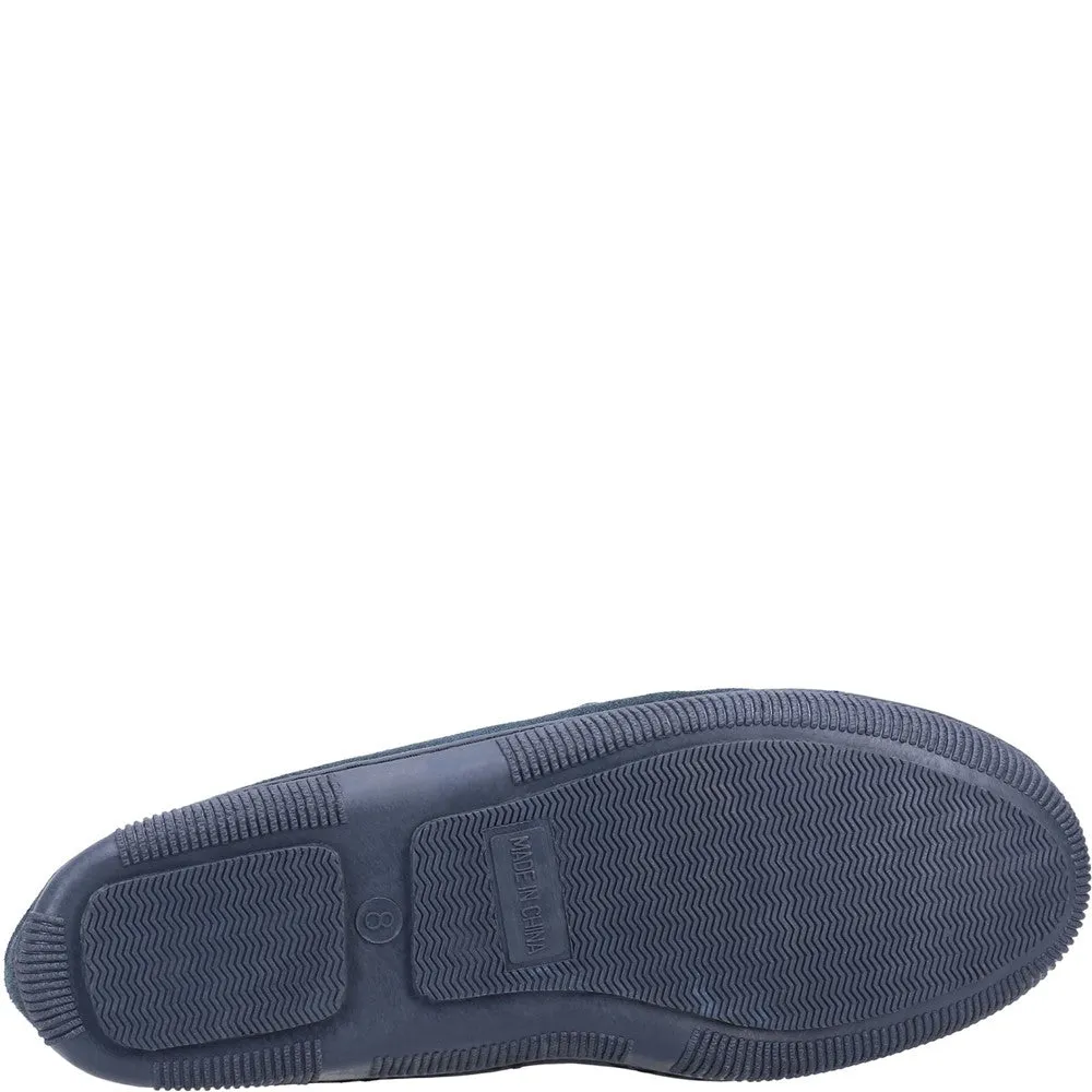 Sodbury Moccasin Slippers Navy