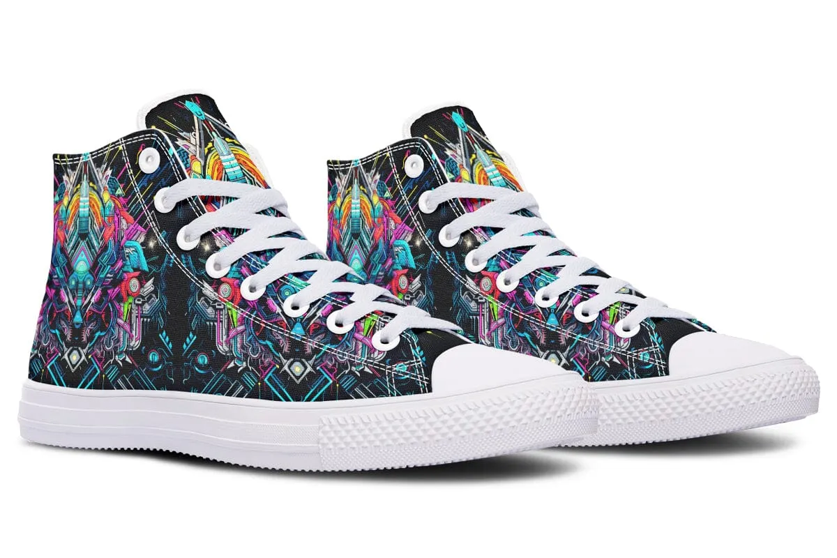 Space Symmetry High Top Shoes