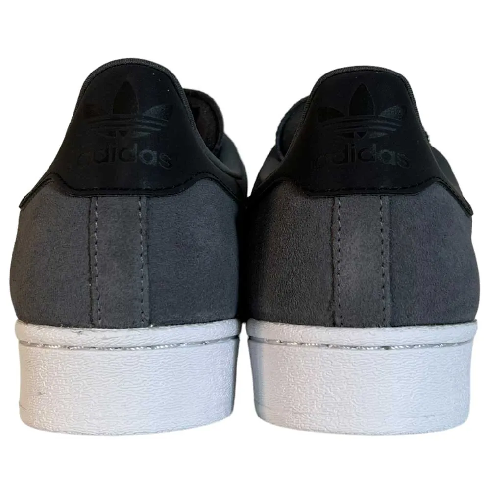 Superstar ADV Adidas Grey Black Suede Shoes Reflective Badging