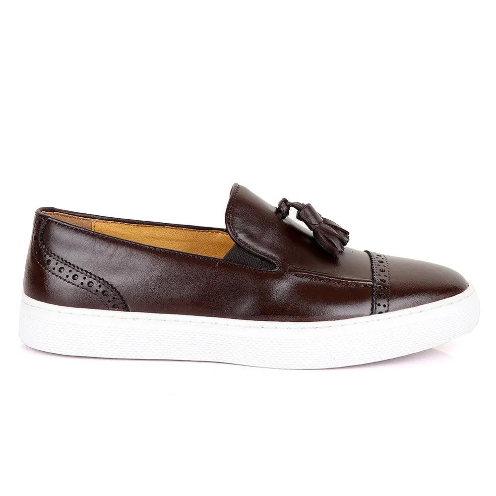 Terry Taylors Classic Coffee Tassel Sneaker Shoe