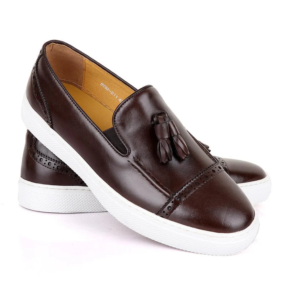 Terry Taylors Classic Coffee Tassel Sneaker Shoe