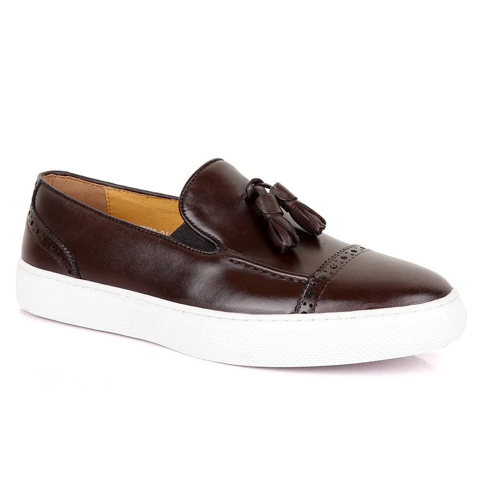 Terry Taylors Classic Coffee Tassel Sneaker Shoe