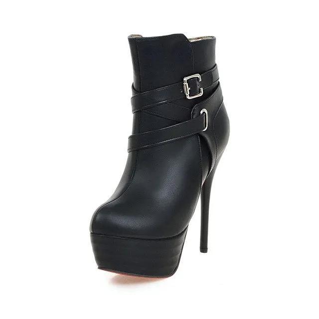 Thin High Heel Party Ankle Boots