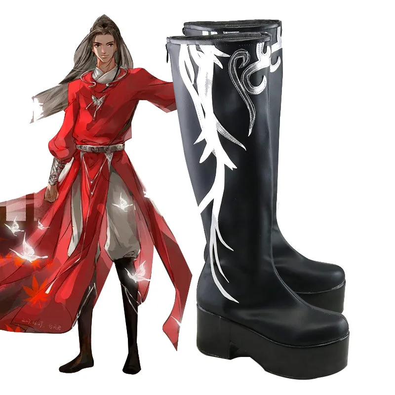 Tian Guan Ci Fu Heaven Official's Blessing Comic Hua Cheng Crimson Rain Sought Flower Shoes Cosplay Boots