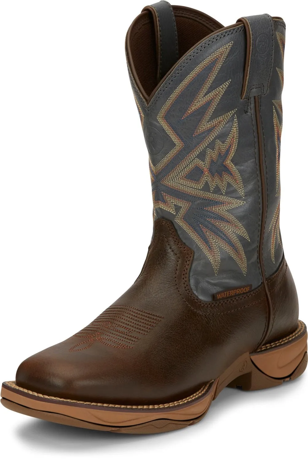 Tony Lama 11in 3R Mens Coffee/Blue Bartlett Leather Work Boots