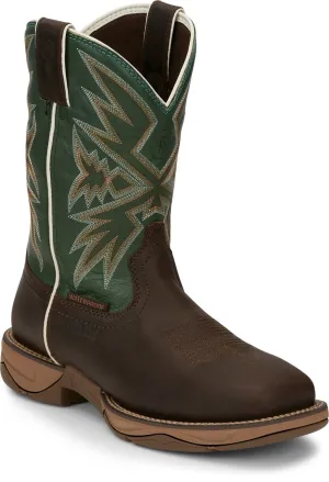 Tony Lama 11in 3R ST Mens Amber/Green Bartlett Leather Work Boots