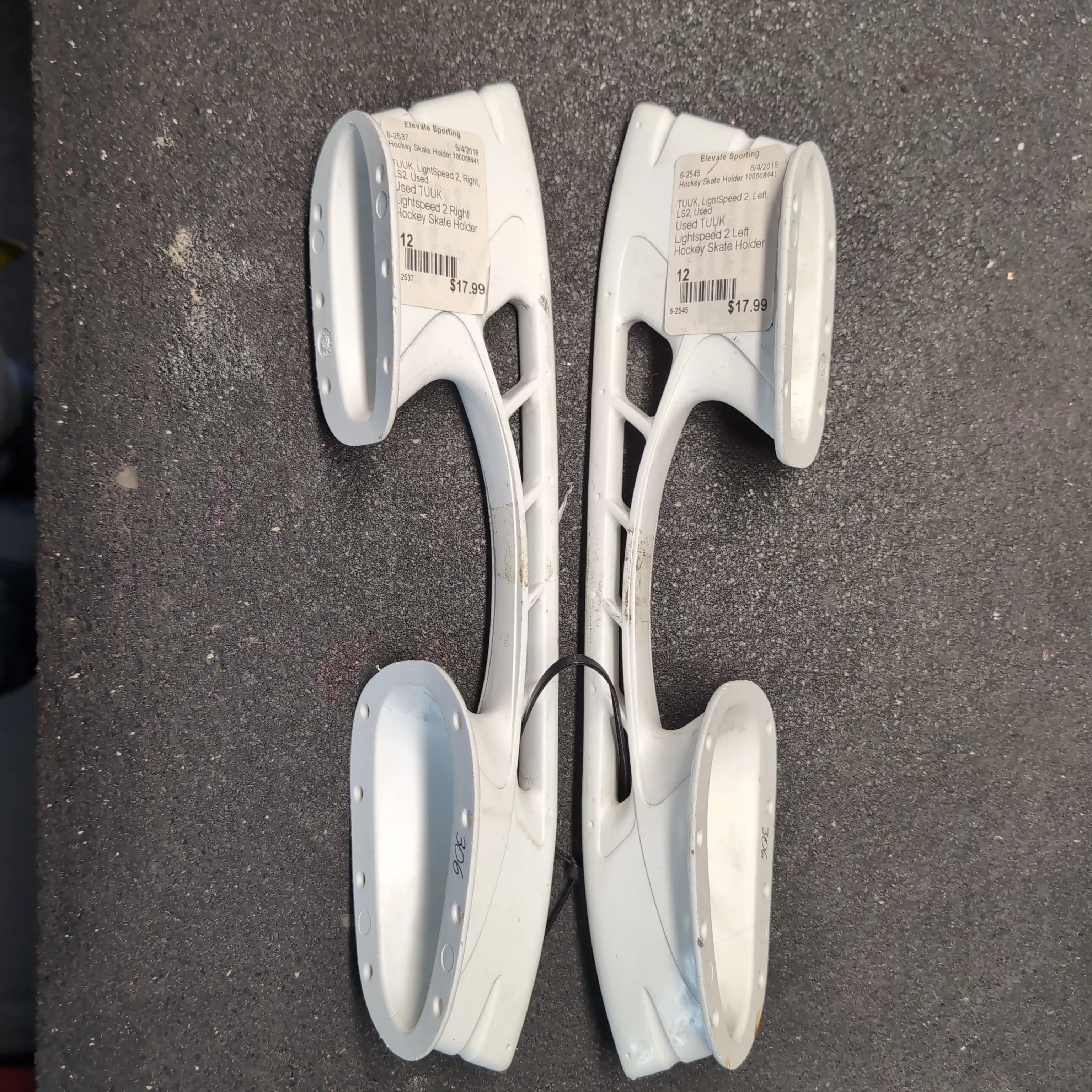 TUUK LightSpeed 2 Pair LS2 Size 12 Used Hockey Skate Holder