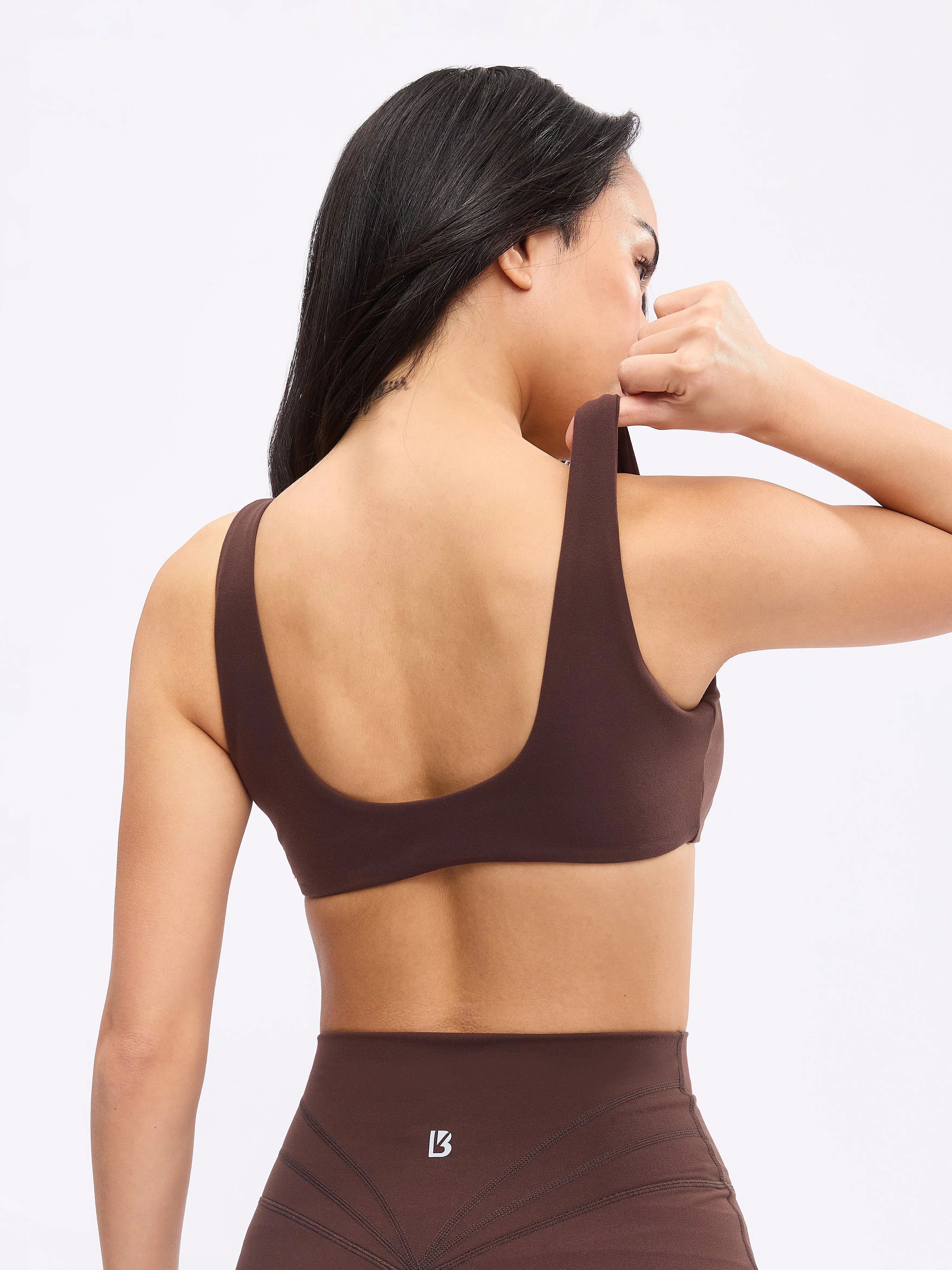 Twisted Sports Bra - Journey Dark Brown