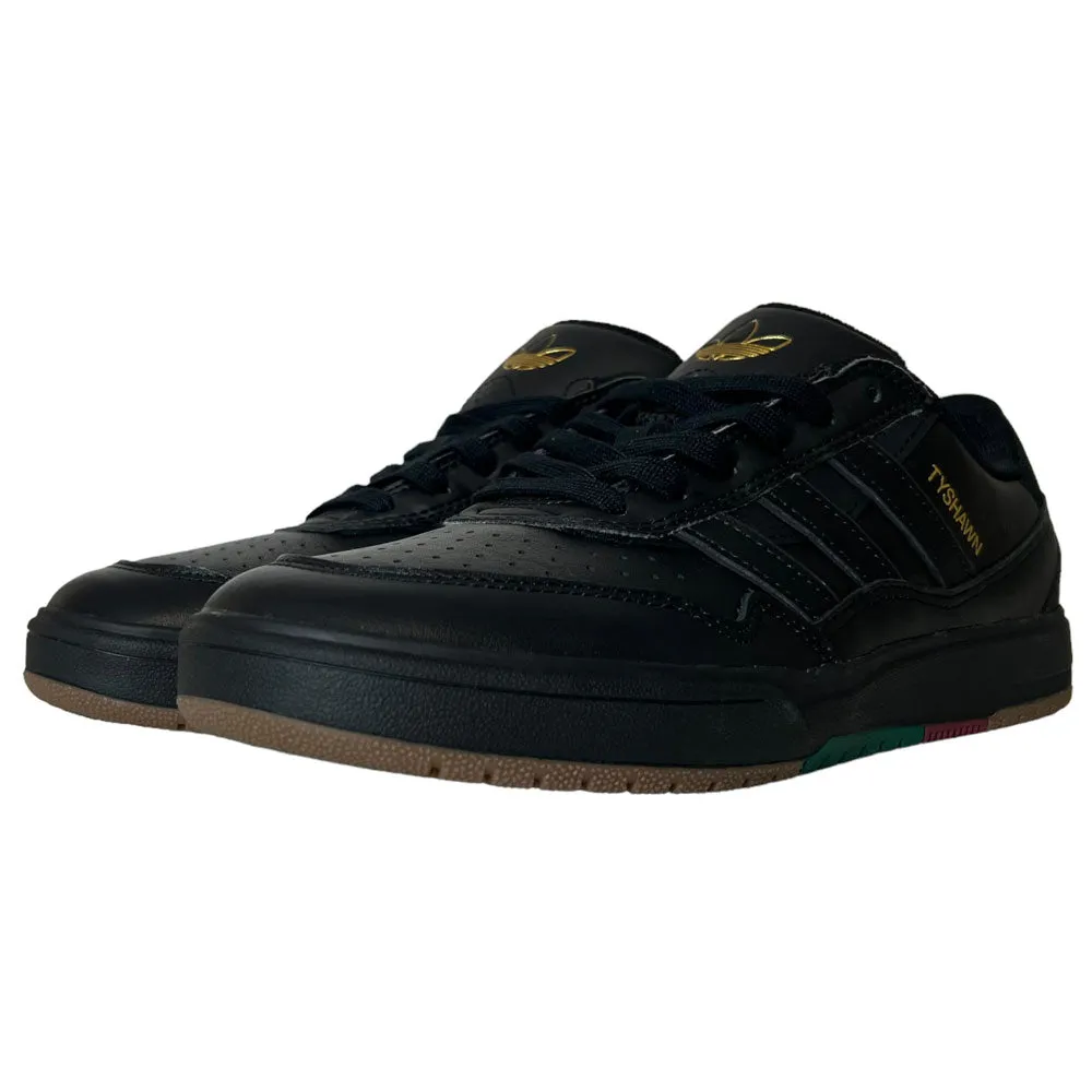 Tyshawn 2 II Adidas Skateboarding Core Black Core Black Core Green Leather Shoes