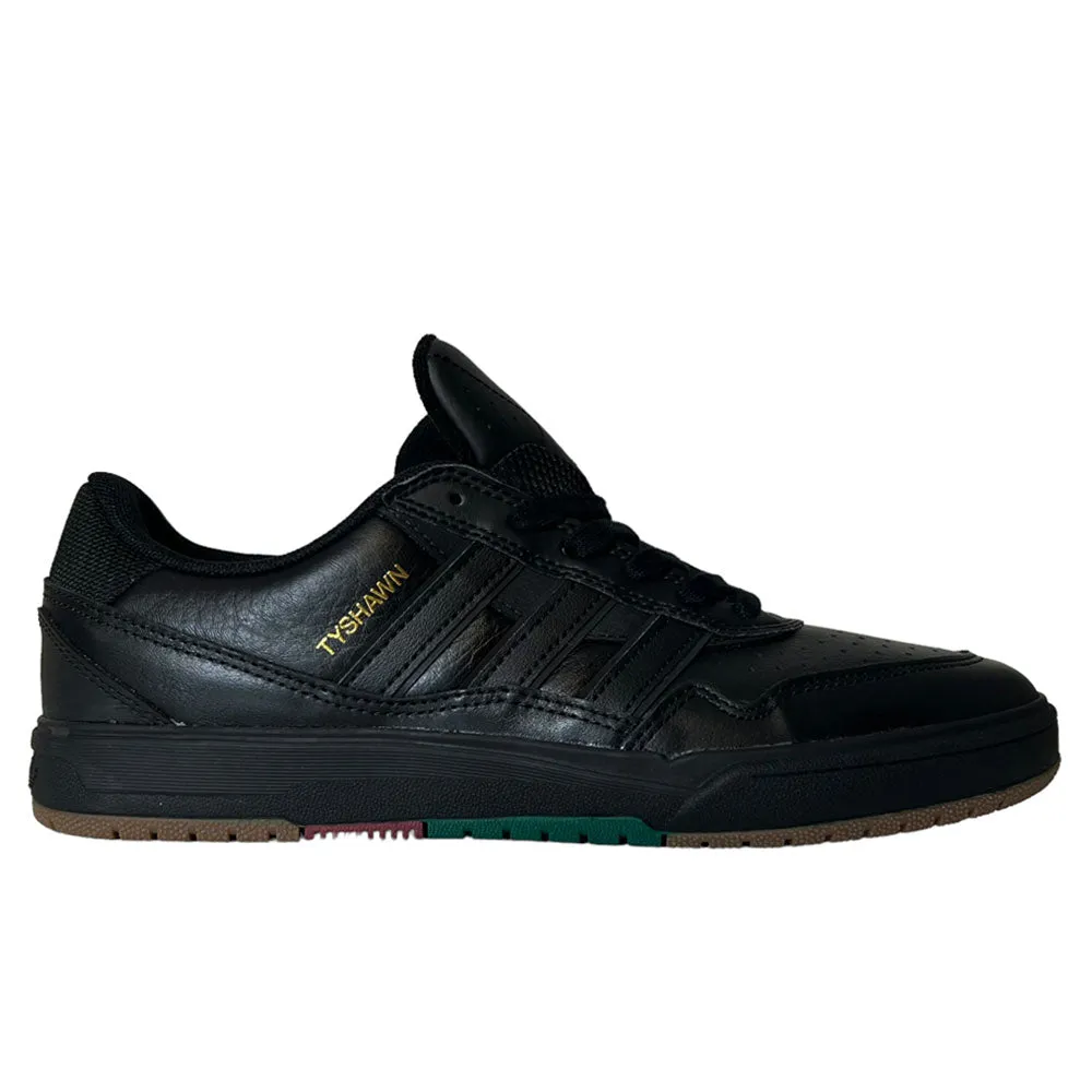 Tyshawn 2 II Adidas Skateboarding Core Black Core Black Core Green Leather Shoes