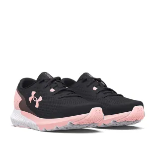 Under Armour UA Charged Rogue 3 Youths Grey Pink Lace Up Runner