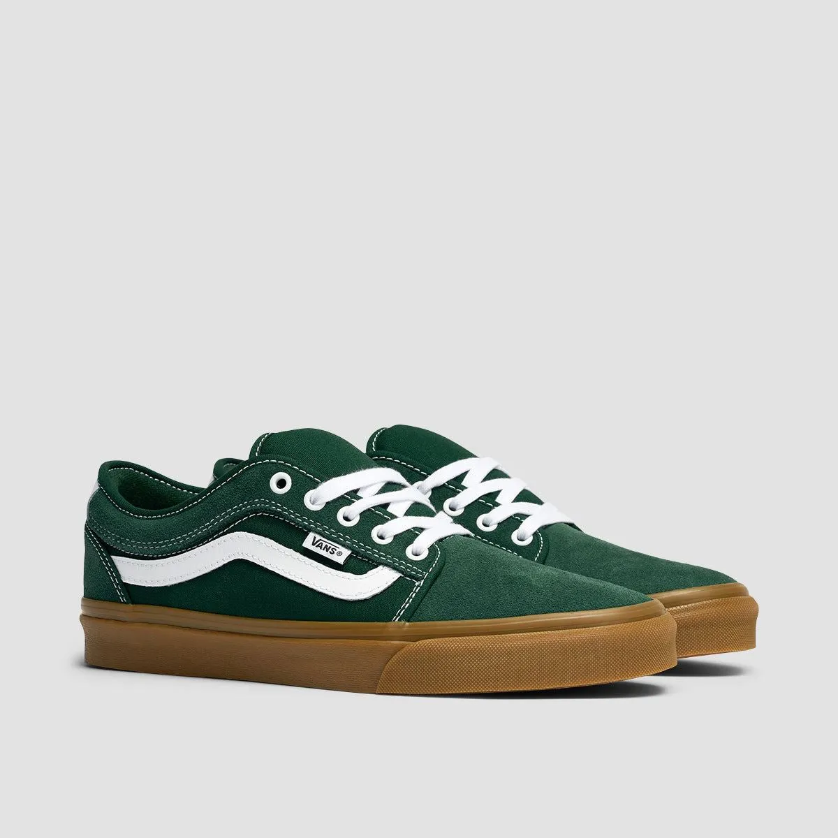 Vans Chukka Sidestripe Shoes - Dark Green/Gum