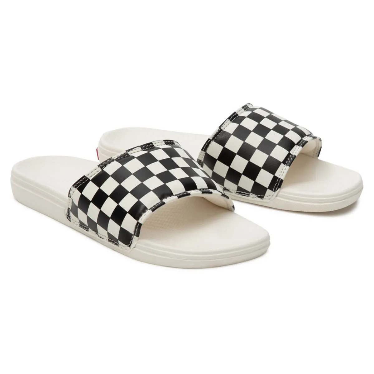 Vans La Costa Slide-On Shoes - White/Check