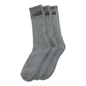 Vans Mens Classic Crew 3-Pack Socks - Heather Grey