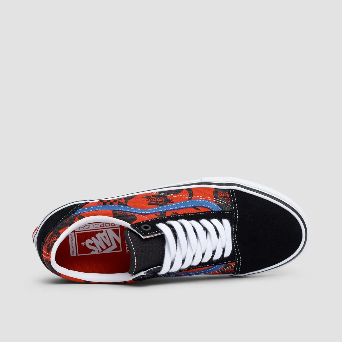 Vans Skate Old Skool Shoes - Krooked By Natas For Ray Red