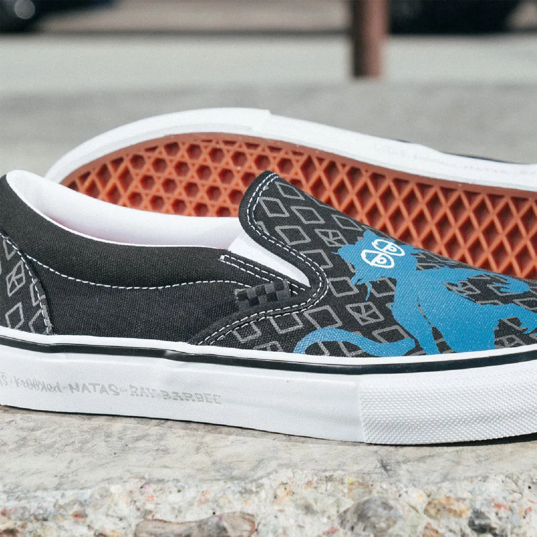 VANS Skate Slip-On (Krooked By Natas For Ray) - Black