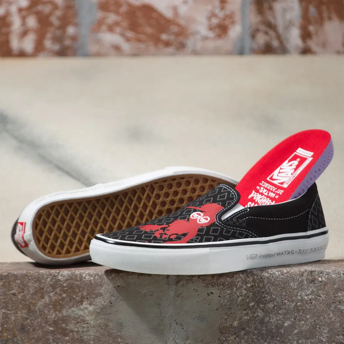 VANS Skate Slip-On (Krooked By Natas For Ray) - Black