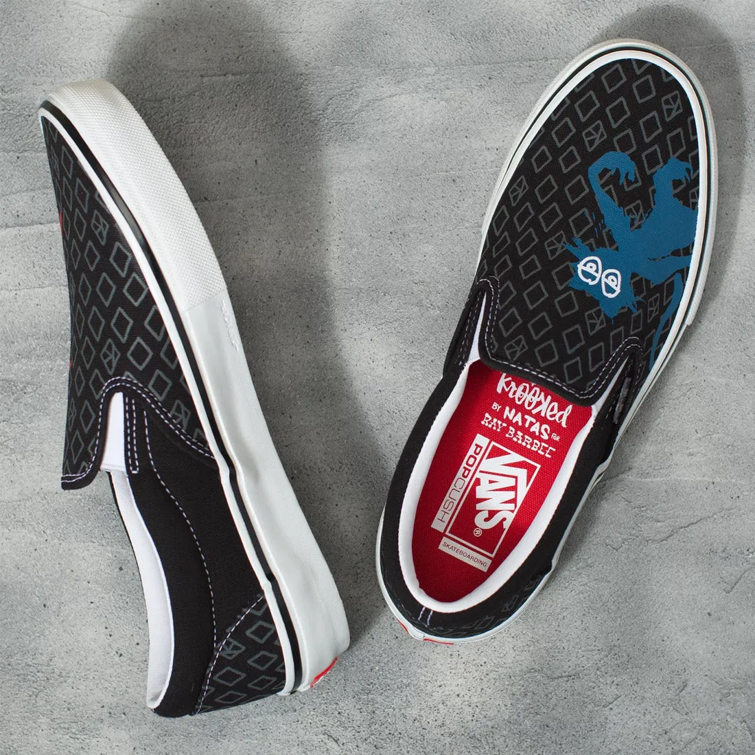 VANS Skate Slip-On (Krooked By Natas For Ray) - Black