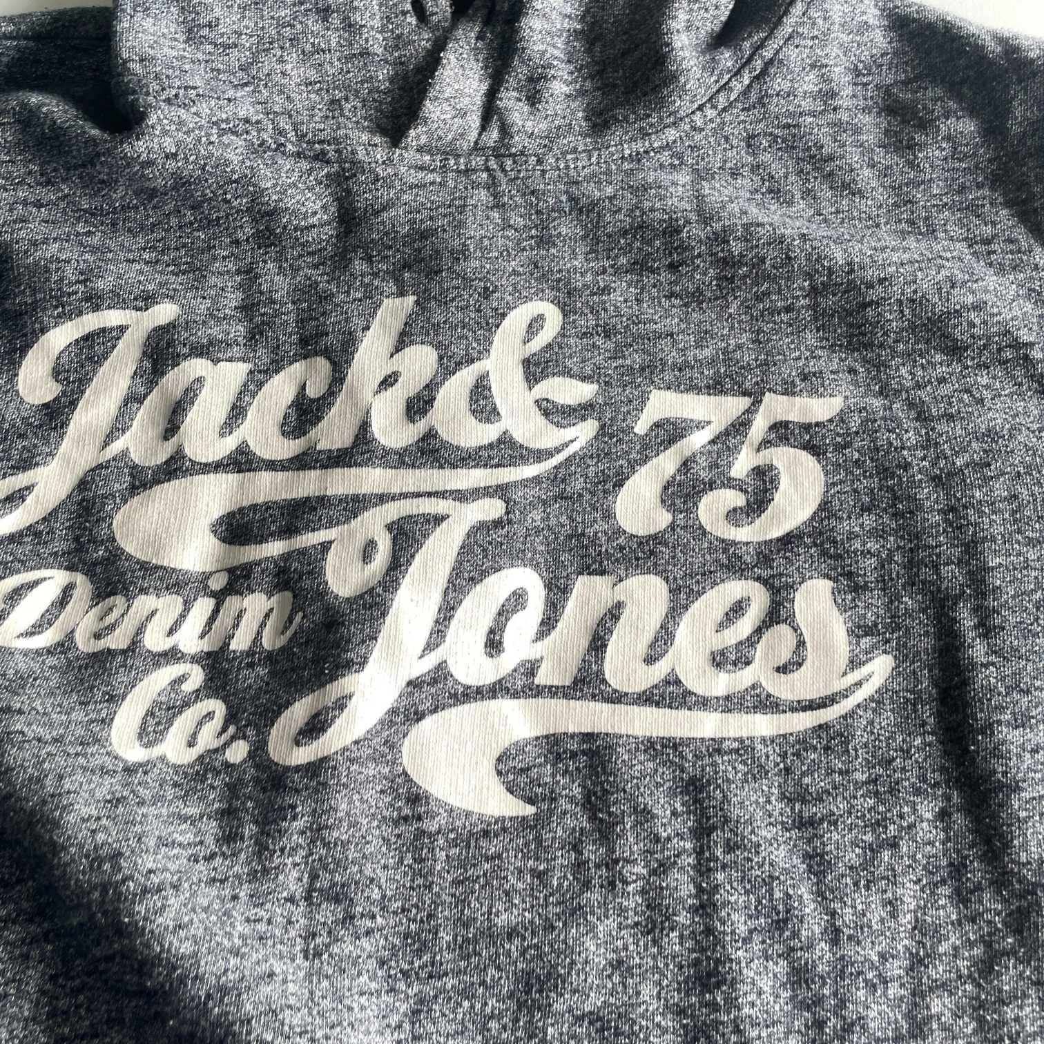 Vintage men Jack & jones 75 denim co grey hoodie in M| L26 W21|SKU 5605